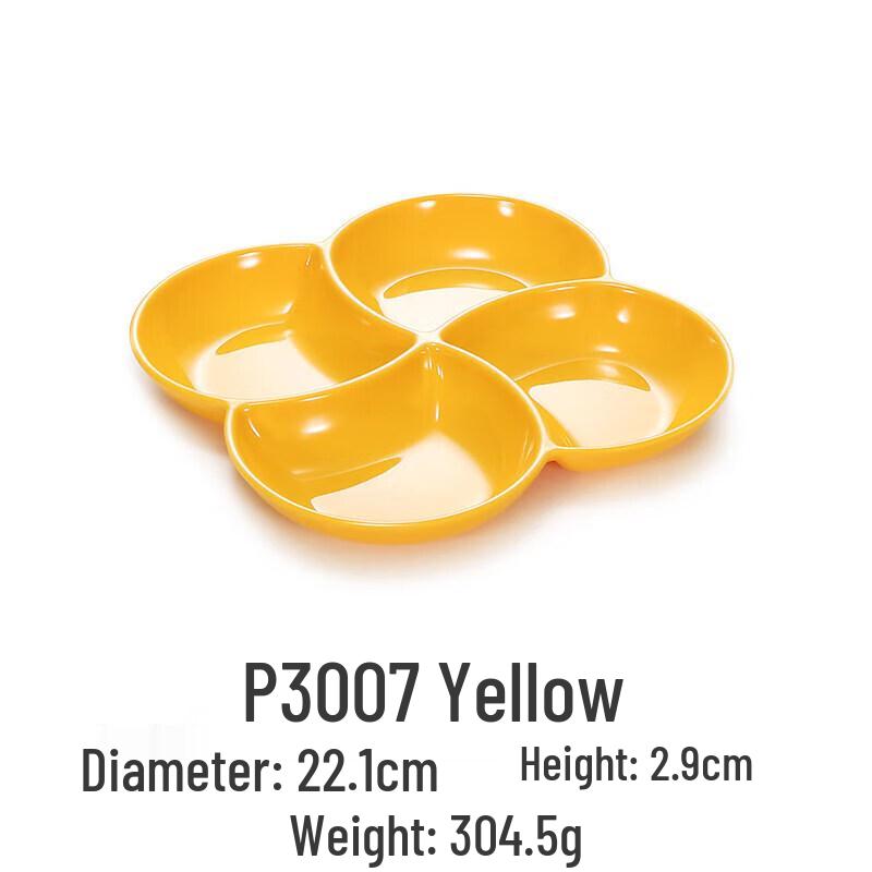 Melamine Four-Compartment Divided Serving Plate