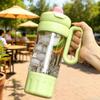 Leak-proof Sports Water Bottle Large Capacity Tea-water Separation Cup Tea Partition Cup  Travel