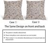 Vintage Flower Pillow Case 20x 20 Inch 2 Piece Set Brown Neutral Style Traditional Square Cushion Cover