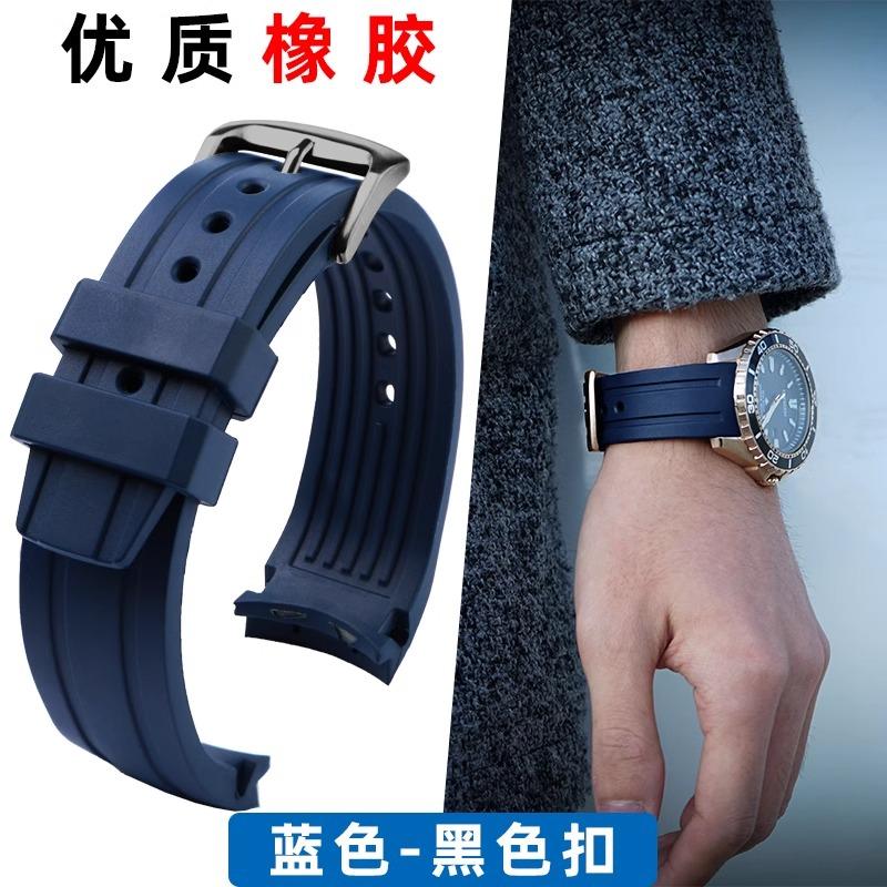 

Классический изогнутый интерфейс ремешок для часов Citizen BN0190-15E/0191/0193 CA0718-13E CA4386/4385 мужской резиновый ремешок для часов браслет аксессуары 22mm