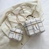 Black And White Pu Street Fashion Bucket Bag For Women With Chain Strap 2023 New Style