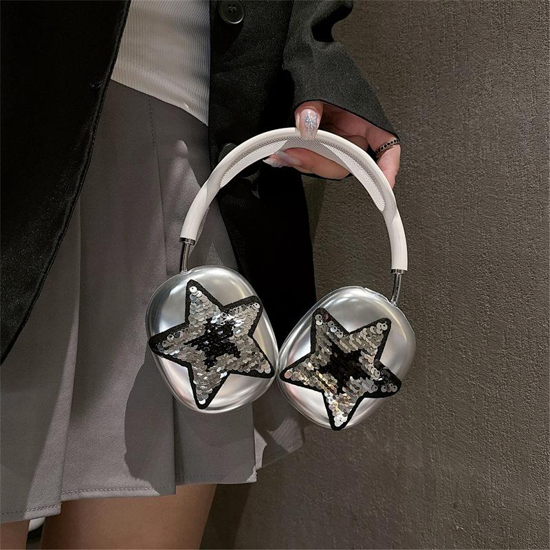 Smiley pentagram for apple AirPods max protective case headphone protective case AirPods female