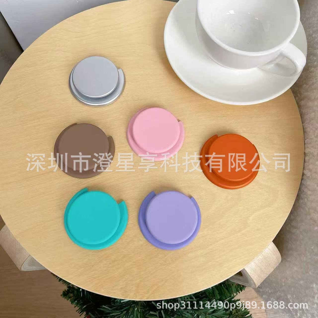 Trendy Solid Color MagSafe-Compatible Desktop Stand with Super Strong Magnetic Grip and Retractable Airbag Orange Airbag Magnetic Stand