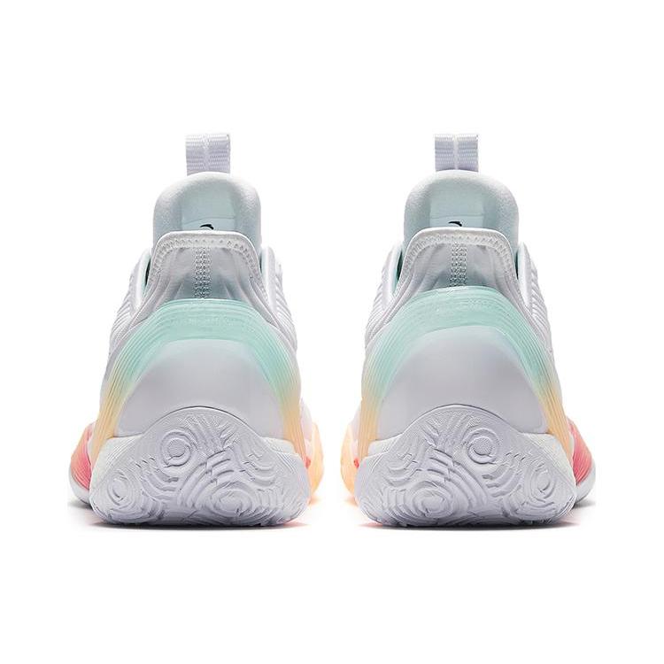 New ANTA Three point Rain1.0 Basketball Shoes Men Low Top White/Orange 912321102S-2