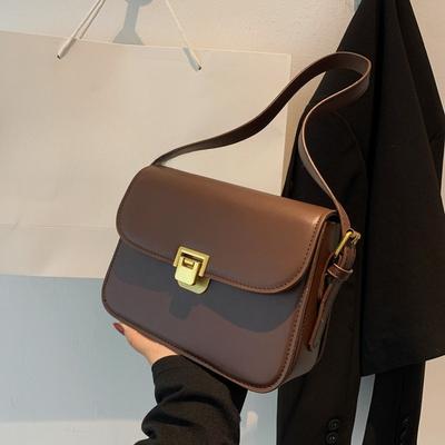 Elegante Damentasche, Modische und Schlichte Umhängetasche, Retro und Stilvolle Einzelraum Kleine Quadratische Tasche