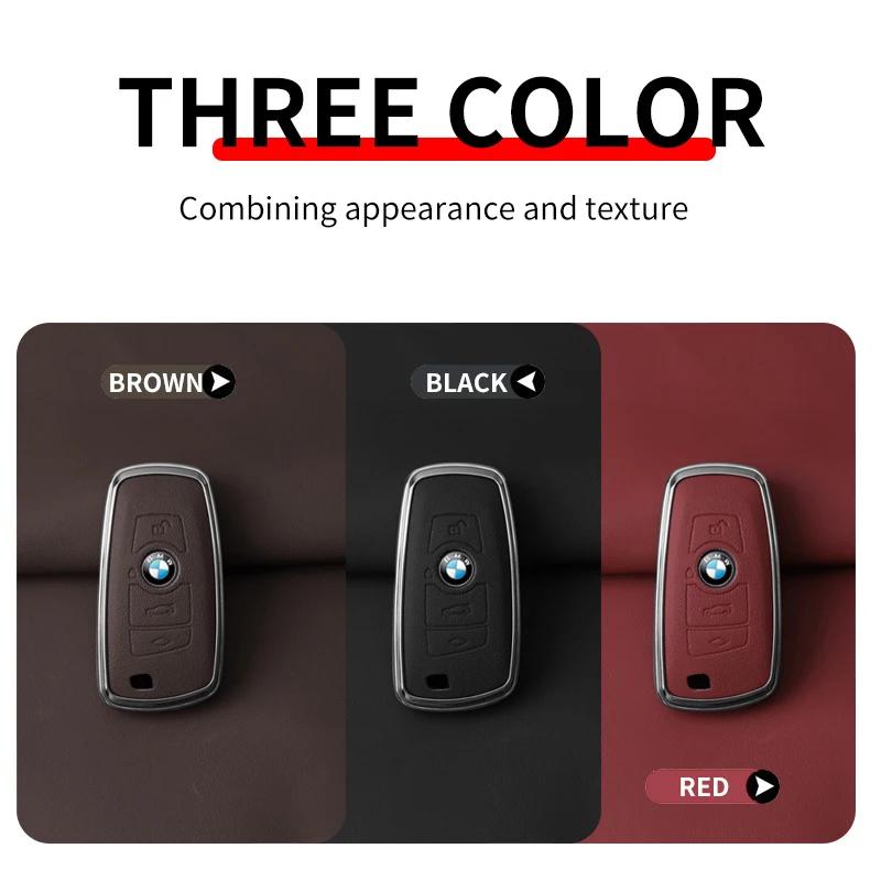 2025 For BMW 1 3 5 7 Series X1 X3 X4 X5 F10 F15 F16 F20 F30 F18 F25 M3 M4 E34 Key Case Cover Alloy Shell Holder Keychain Acc