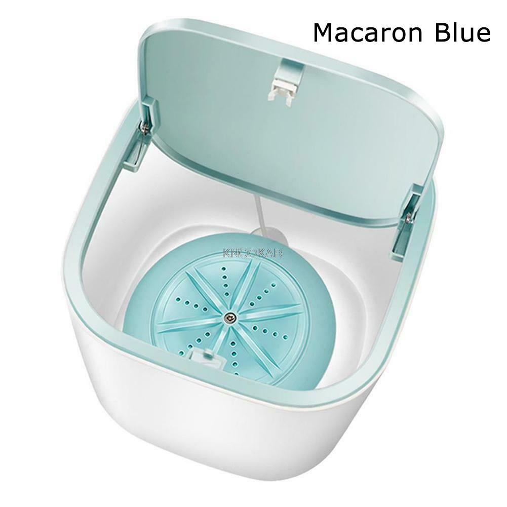 Travel Mini Washing Machine Portable Ultrasonic Turbo Washing Machine USB Powered Desktop Clothing Underwear Laundry Washer 3.8L