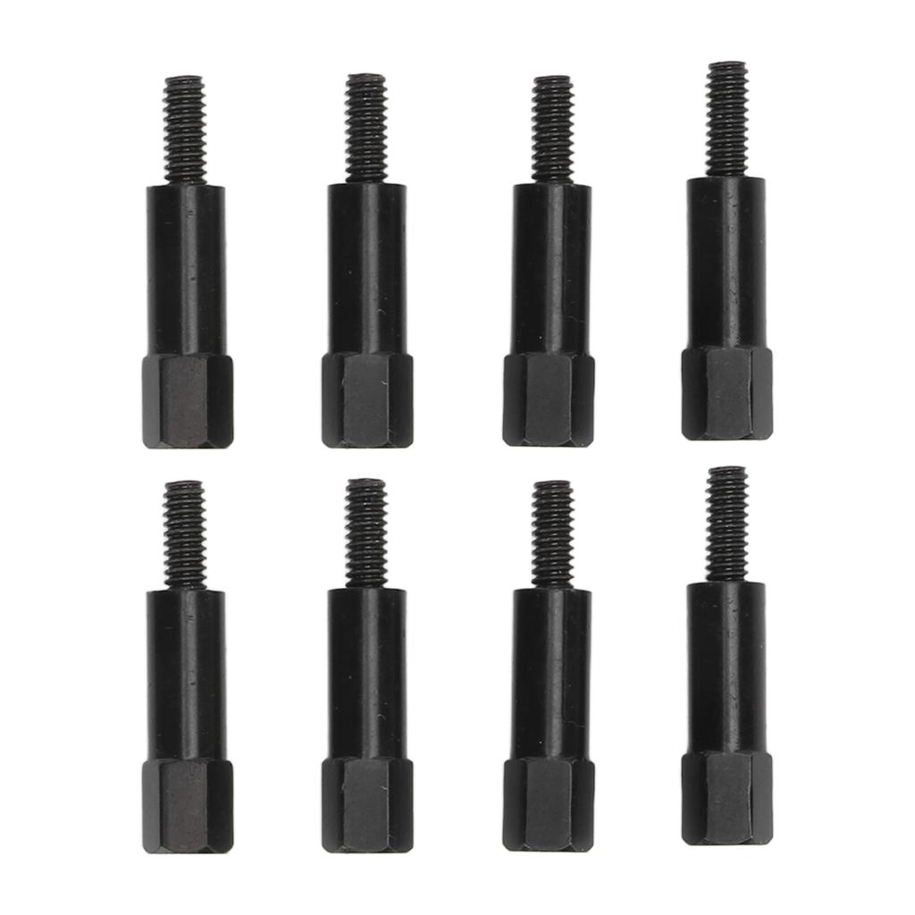 8pcs Car Valve Cover Bolt Nut Black Powder Coated Replacement for SBC Small Block 283 305 327 350 383 400 Engines