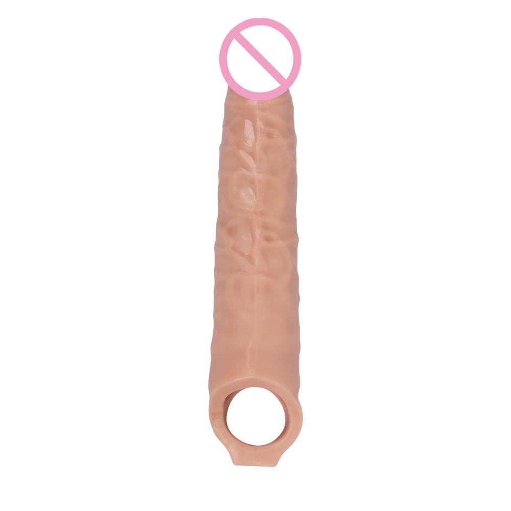 Cross-Border Large Wolf Tooth Crystal Condom - Enhanced Size, Thick Soft Rubber for Men