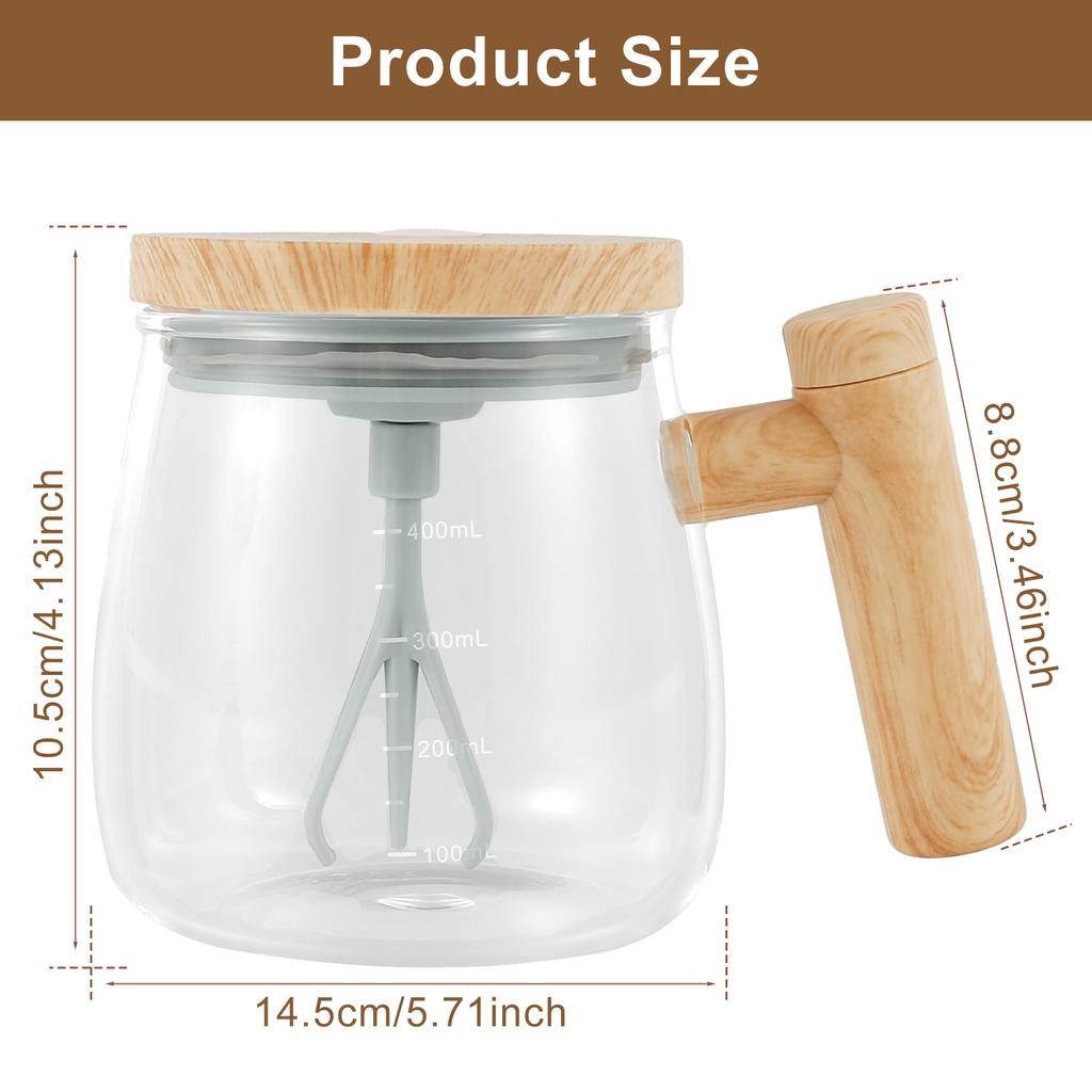 Self Stirring Mug Portable Electric Stirring Coffee Cup Office Glass Inner Tank Mug Automatic Electric Protein Powder Mix Cup