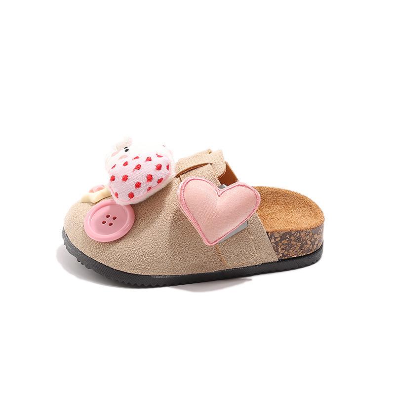 Adorable 2025 Autumn Closed-Toe Cotton Slippers for Women and Kids - Cartoon Design