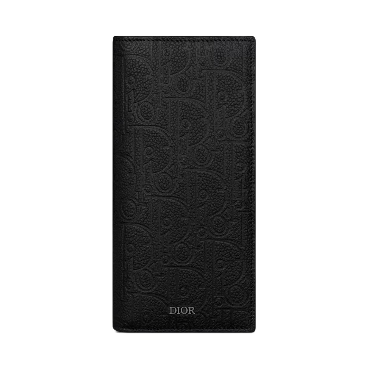 

Dior Metal Logo Snap Closure Leather Wallet Men Wallets Black 2ESBC002FLG-H00N Basic Set (Bag+Dust Bag)