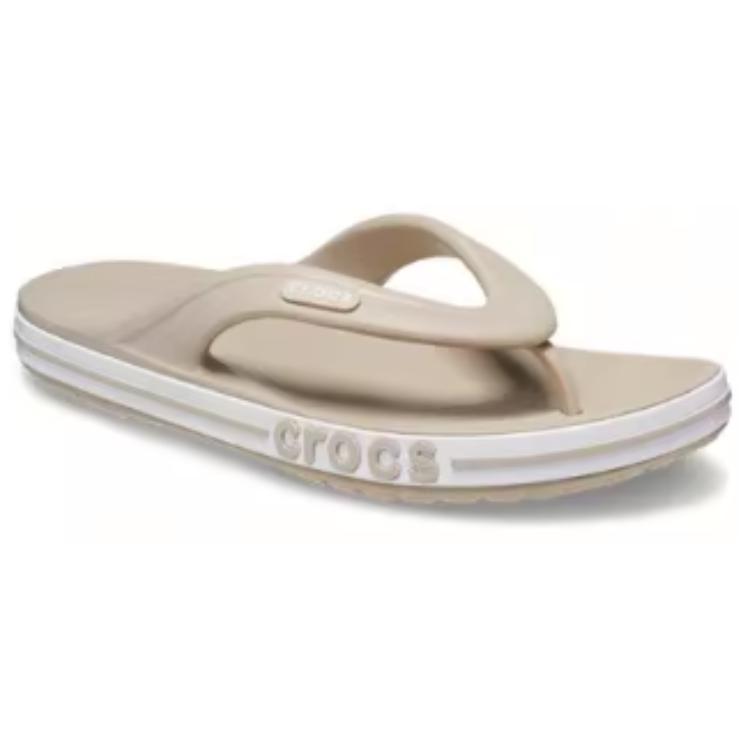 Crocs Comfortable Fashionable Anti-Slip Flip Flops Unisex Footwear Off-White 205393-2V3