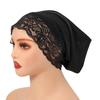 Hijab Undercap With Lace Muslim Turban Islam Underscarf Hijab Bonnet Soft Stretch HIjabs Tube Cap Turbante