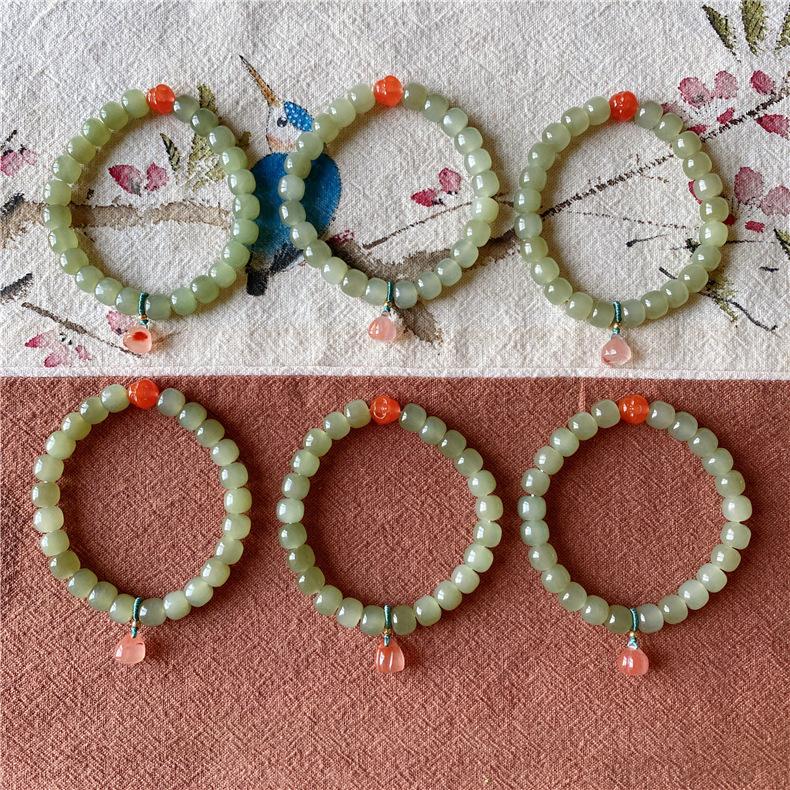 

Recommended Jewelry Hetian Jade7x8Single-loop bracelet DIY Design fashionable women s bracelet jewelry Hetian Jade7x8mm Style
