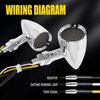 2X Chrome Turn Signal Motorcycle Lights Blinker Amber White DRL Indicator Light