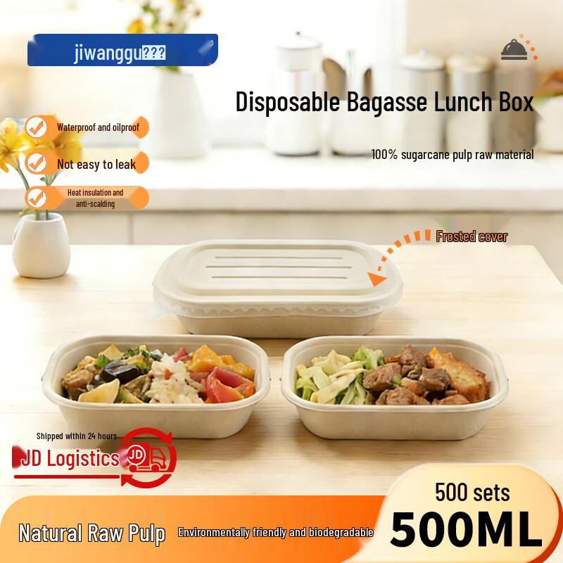 Eco-Friendly Sugarcane Pulp Takeout Containers