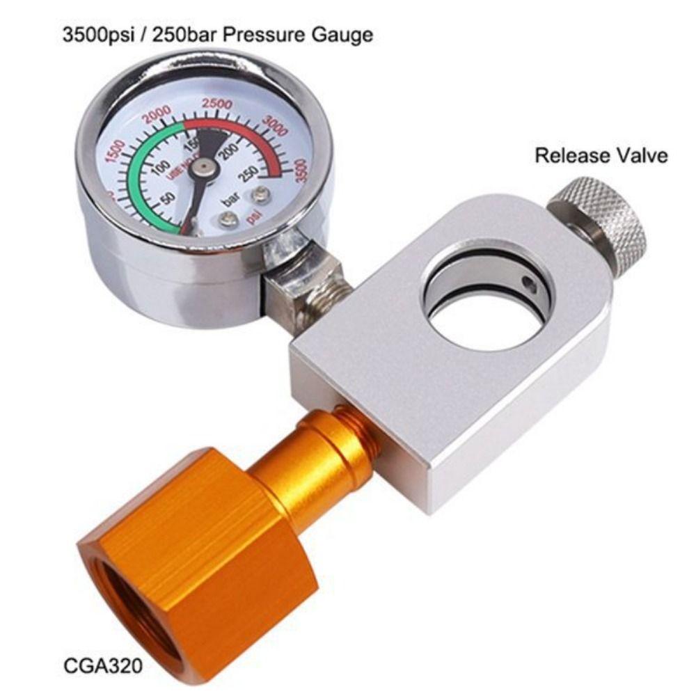 Replacement Soda Bottle Inflator Connector CGA320/W21.8 Manometer  Art Pink Soda Cylinder