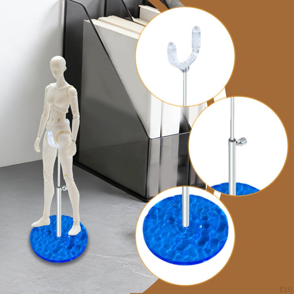 1/12 BJD Doll Stand Adjustable Height Premium Action Figure Sturdy Durability Portable
