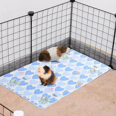 1PC Print Guinea Pig Pee Pad Reusable Cage Liner Mats for Small Animals Hamsters Rabbits & Squirrels Multi-Purpose Easy To Clean