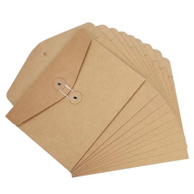 Set of 10 A5 Individual File Kraft Clear Portable Large Stylish Document Storage Document Paper Document Office Supplies Folders, Cases, Paper, Files,