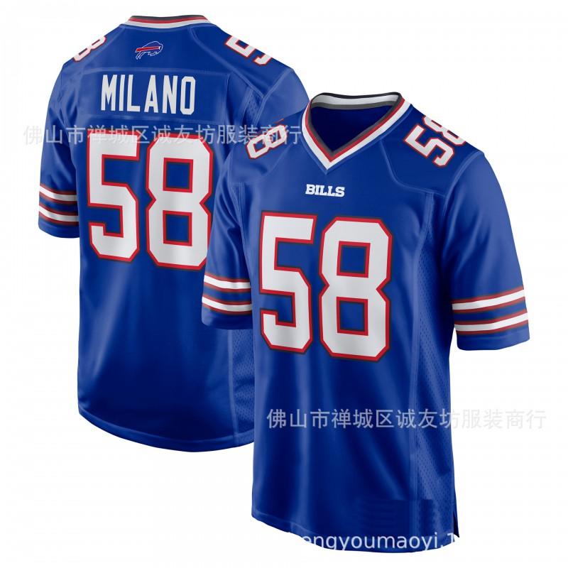 NFL Football Jersey Buffalo Bills 58 Matt Milano Blue Sports Men