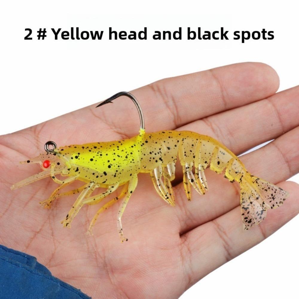 10.5cm12g Lifelike Artificial Shrimp Lure Soft Flat Claw/classic Luminescent Fishing Lure Biomimetic Luminous Design