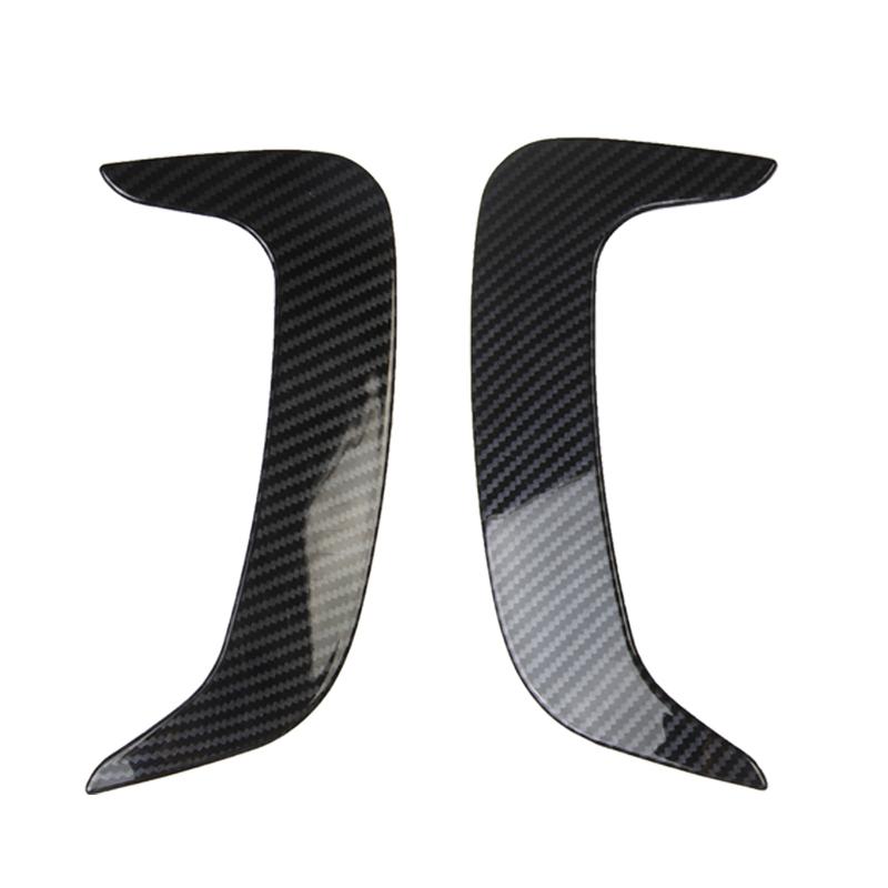 2pcs Carbon Fiber Rear Bumper Side Fin Air Vent Outlet Trim for Dodge Charger 2016- Auto Parts