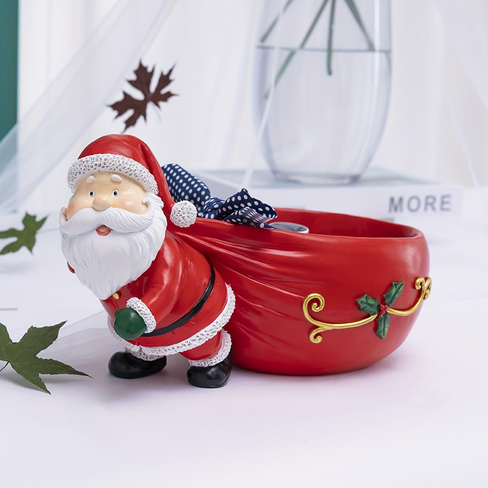 

1pc Santa Claus Resin Figurine with Bag Versatile Christmas Decor Home Bedroom & Entryway for Christmas,halloween decorations L