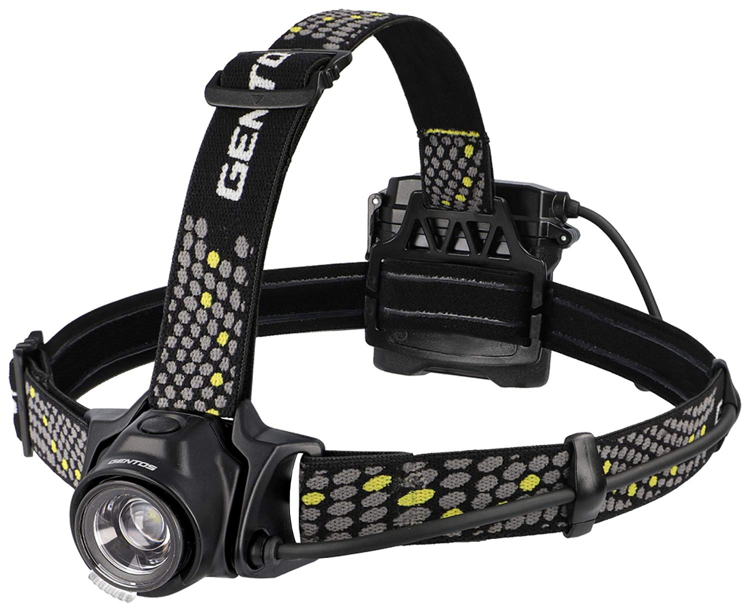 

GENTOS LED USB 280 6 Hours of Operational Run Rear View ANSI Uses Rechargeable Battery or 4 AA Batteries Headlamp, Rechargeable, Lumens, Time, Alert,