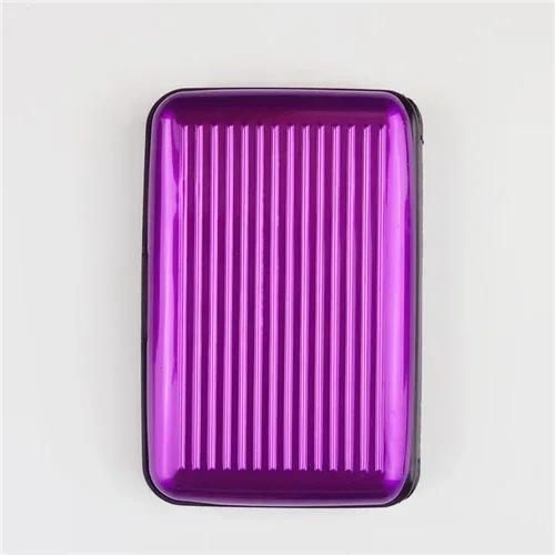 1Pc Men Aluminum Bank Card Holder Blocking Hard Case Wallet Solid Credit Card Anti-RFID Scanning Protect Card Holder Dropship