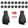 For Mercedes Benz AMG CLA W206 W220 W211 W212 W210 W221 W222 Accessories Car Remote Key Sticker Aluminum Emblem Decoration Decal