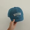 Korean Letter BOSTON Baby Baseball Cap Adjustable Embroidered Peaked Hat For Infant Autumn Soft Cotton Kids Boy Girl Sun Hats