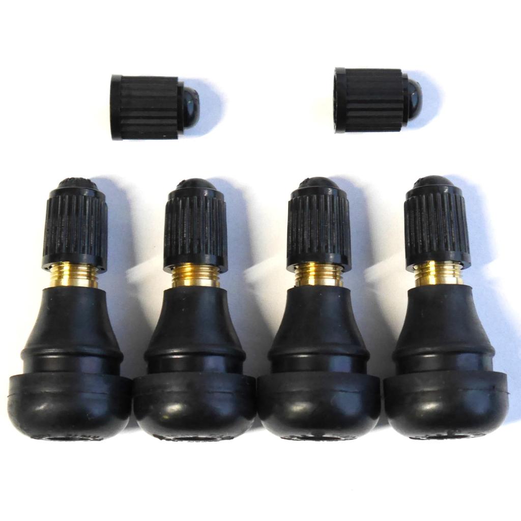 Taiheiyo Industry TR-412 CL Tubeless Valve for Motorcycles, Short Type, Cap with Seal, Set
