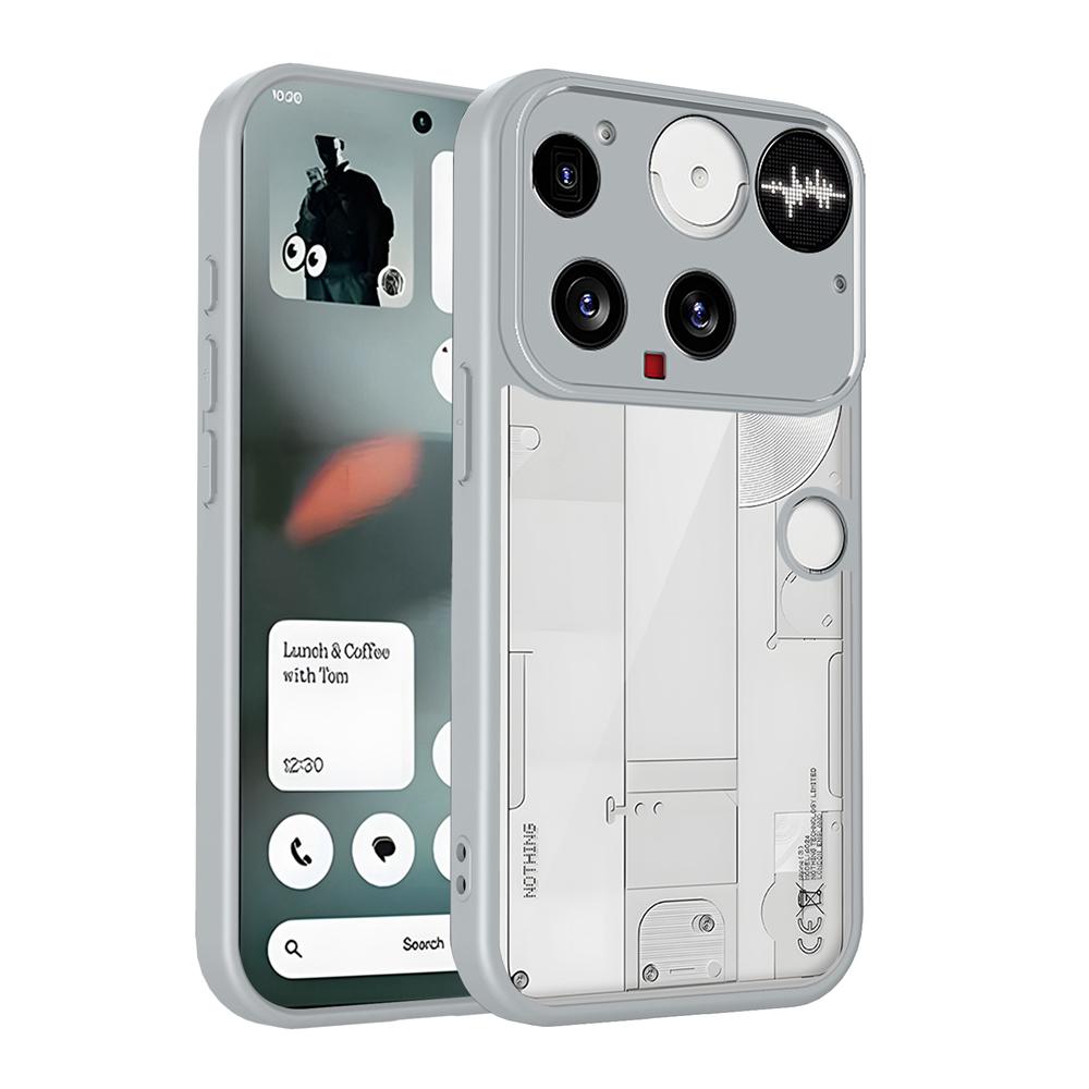 KEYSION Transparent Phone Case for Nothing Phone 3 Soft Silicone+PC Clear Shockproof Phone Back Cover for Nothing Phone 3
