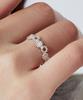 Helene Jewelry 925 Silver Bubble Crush Ball Cubic Miss Ring (Type D)