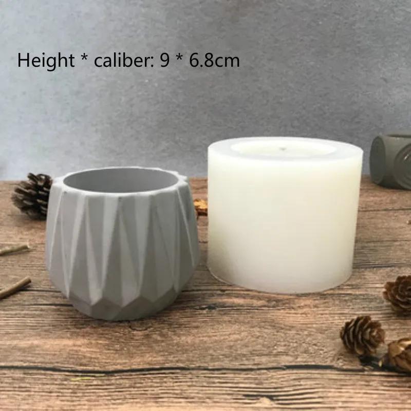 Handmade Diy Molds for Plaster Pot ,concrete Flower Pot Molds Succulent Plants Pot Silicone Molds Nordic Style ZM901