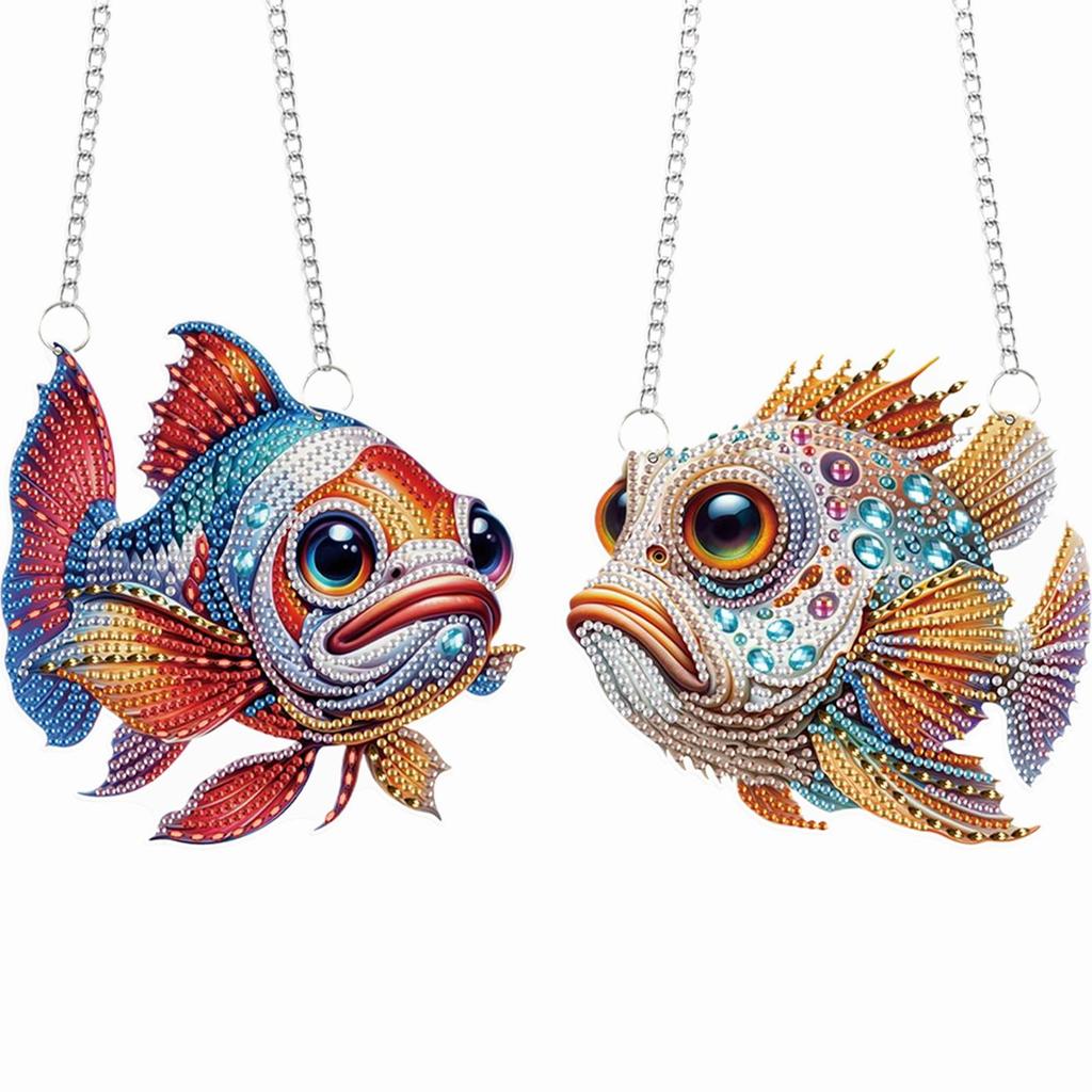2 Stück 2D Flaches DIY Diamantmalerei Set Strassstein Diamantkunst Fensteranhänger Diamantkunst Anhänger DIY Heimdeko Hängender Charme