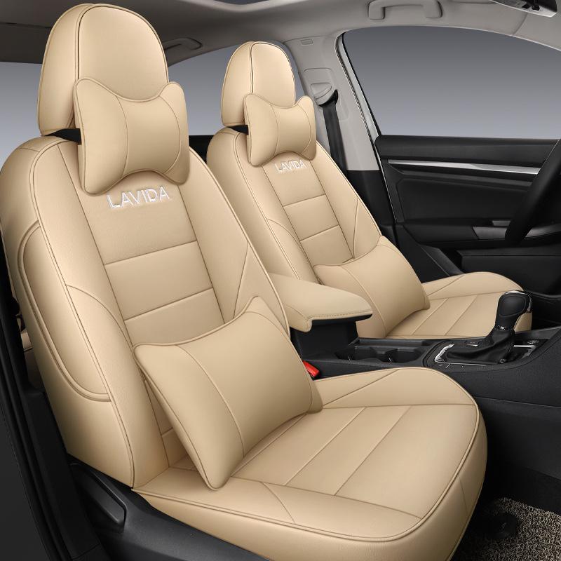 Volkswagen Lavida Original Texture Wear-Resistant Leather Car Seat Cover - All-Season, Universal Fit, Full Coverage for Five-Seater Models