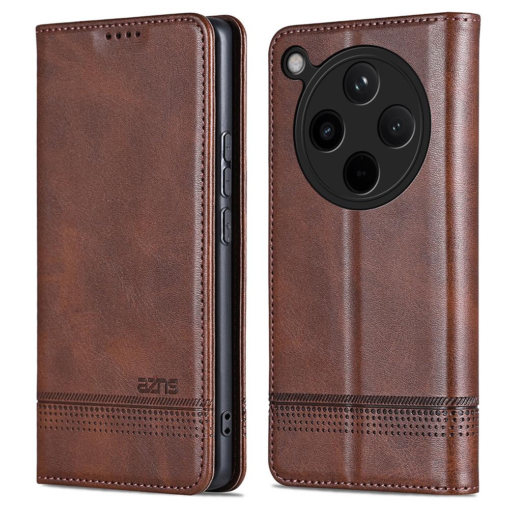 

AZNS For Oppo Find X8 5G Case Cowhide Texture PU Leather Wallet Phone Cover F