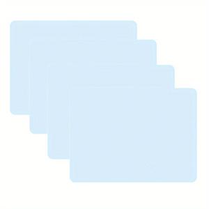 

4Pcs Silicone Placemats, 40x30cm/ 15.75x11.81inch Heat-Resistant Table Protector Mats, Non Slip Multipurpose Dining Baking Mat 30x40 cm небесно-голубой