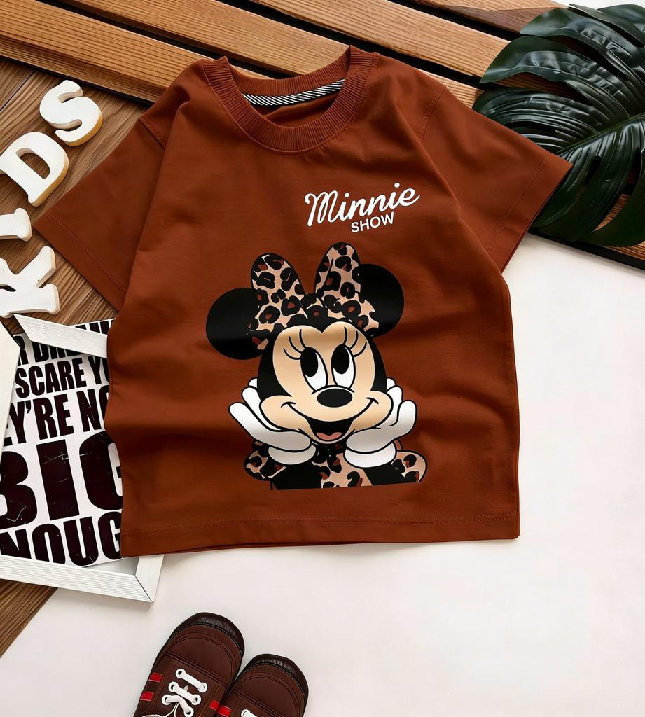 2026 Summer Y2k Disney Minnie Mouse T Shirt Women Unisex Short Sleeve Tee Streetwear ParentChild Clothing Loose Casual Tops