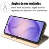 Coque Hybride - BOOLING - pour Samsung Galaxy S26 Plus - Cuir Synthétique Antichoc Doré - 2 Vitres