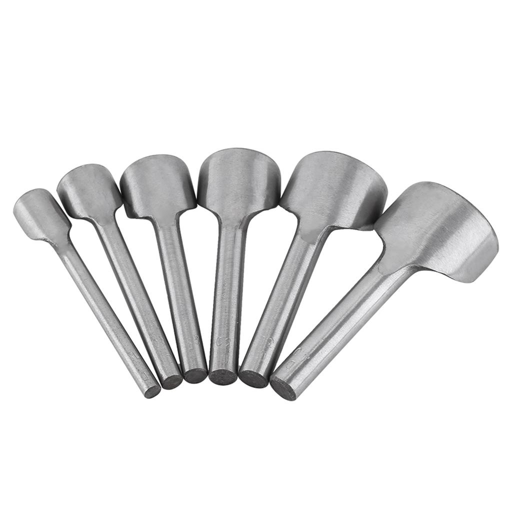 6pcs  Set DIY Leather Carft  Half  Round Punch Belt End Cutter For Home Leather Sewing(15 40mm)