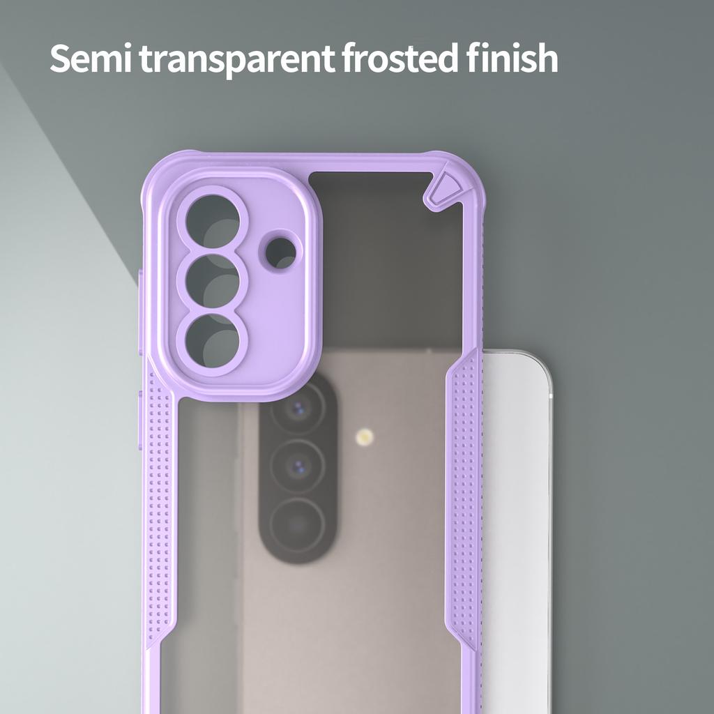 For Samsung Galaxy A57 5G Case PC + TPU Semi-Transparent Frosted Finish Protective Phone Cover