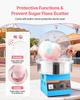 Electric Cotton Candy Machine, 1000W Commercial Floss Maker With Cover, Commercial Cotton Candy Machine w/Stainless Steel Bowl & Sugar Scoop, Ideal