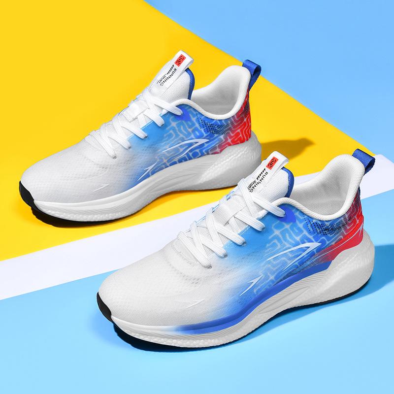 

Кроссовки для бега для мальчиков, для детей среднего и старшего возраста, для учеников средней школы, для занятий физкультурой, весенне-летние, дышащая сетка, легкая спортивная обувь 36