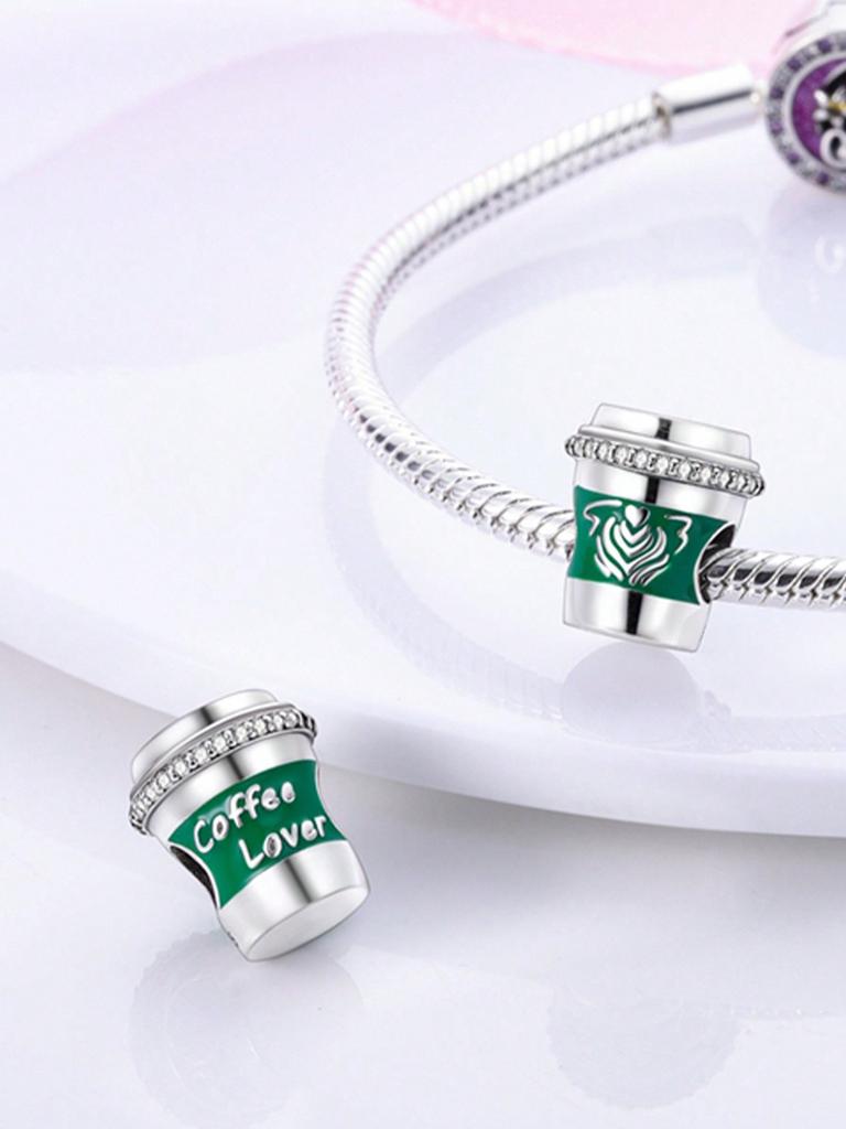 Charms Plata Afternoon Tea Coffee And Juice Beads Charm Copper Plated Fit Charms Original Bracelet For Jewelry Making Diy Charm