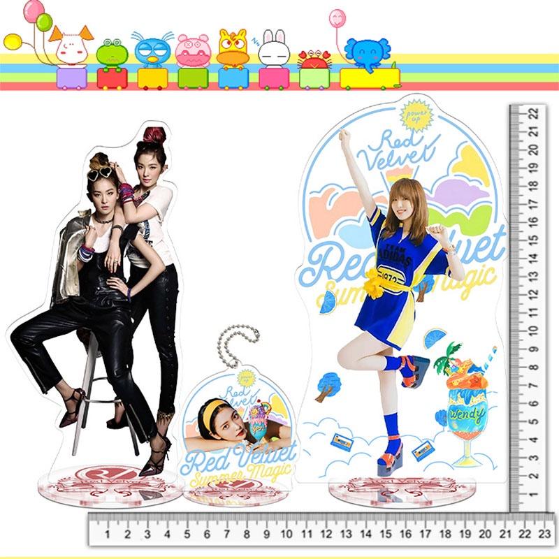 Exquisite Red Velvet Acrylic Standee Featuring Yeri Irene For Elegant Table Decor