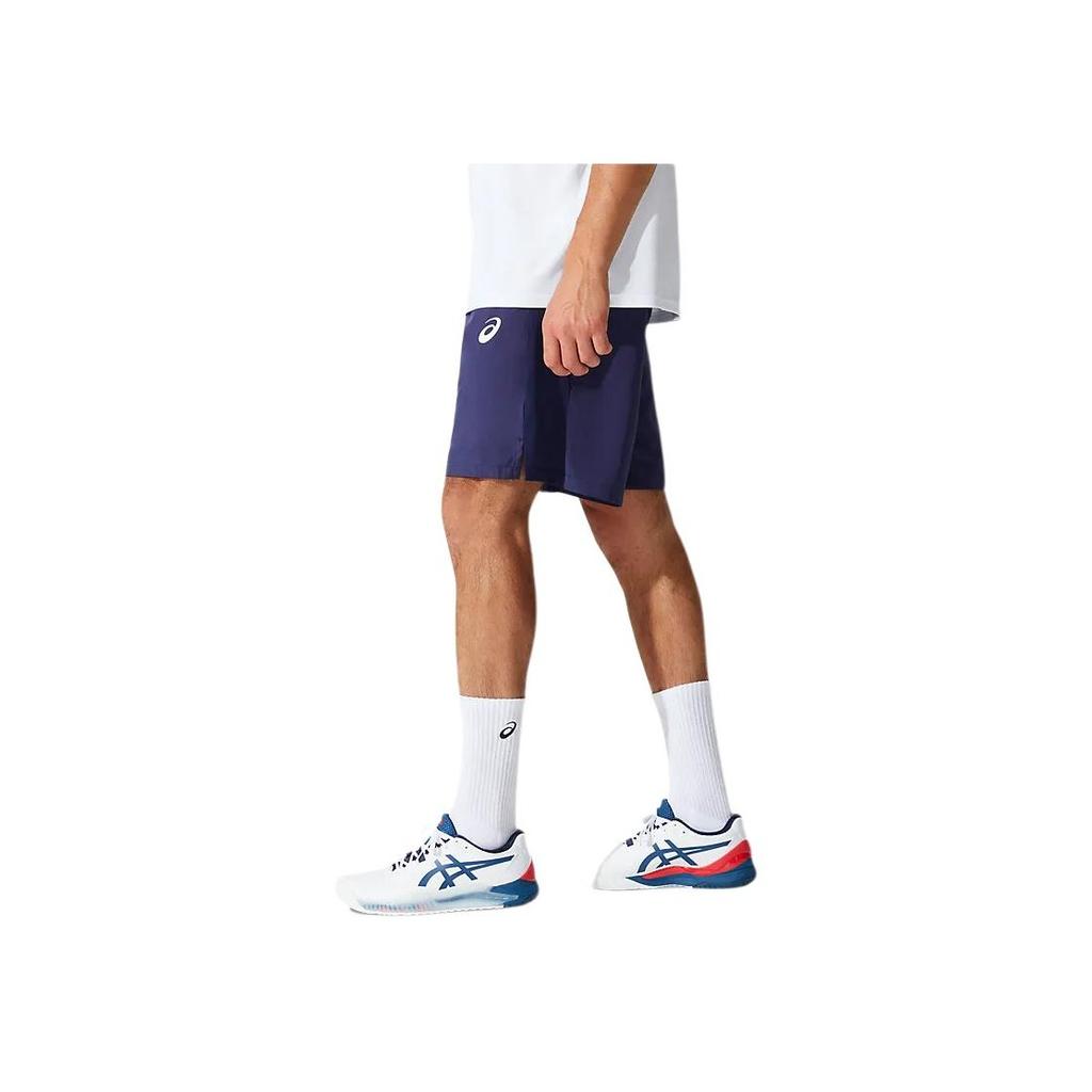Asics Solid Color Printed Straight Casual Shorts Men Shorts Blue 2041A176-400